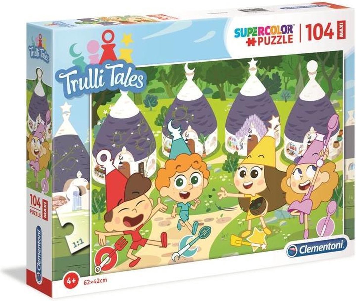 Clementoni 23731 MAXI puzzel | Supercolor |Trulli Tales | 4+